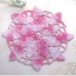 Pink Vintage Crocheted Doily - 3