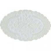 Cream Oval Lace Doily