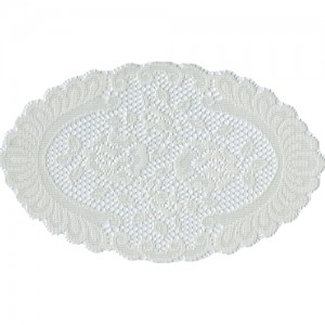 Cream Oval Lace Doily