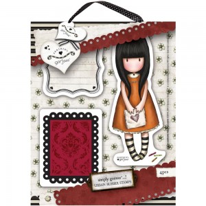 Gorjuss Urban Rubber Stamp Set - I Gave You My Heart