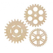 Wood Flourishes - Cogs 3pk