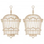 Wood Flourishes - Hanging Birdcage