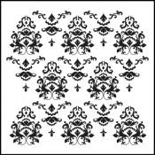 Doodling Templates - Mini Damask - 6x6