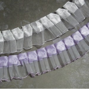 Box Pleated Trim on Chiffon - 1yd