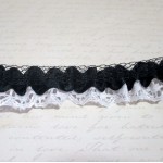 3/4" Ruffled Satin n’ Lace - 1yd