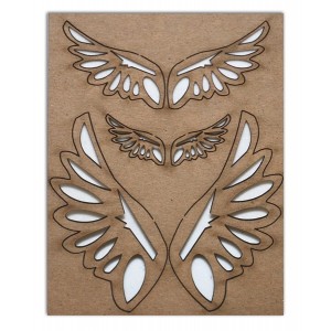 Chipboard Embellishments - Angel Wings